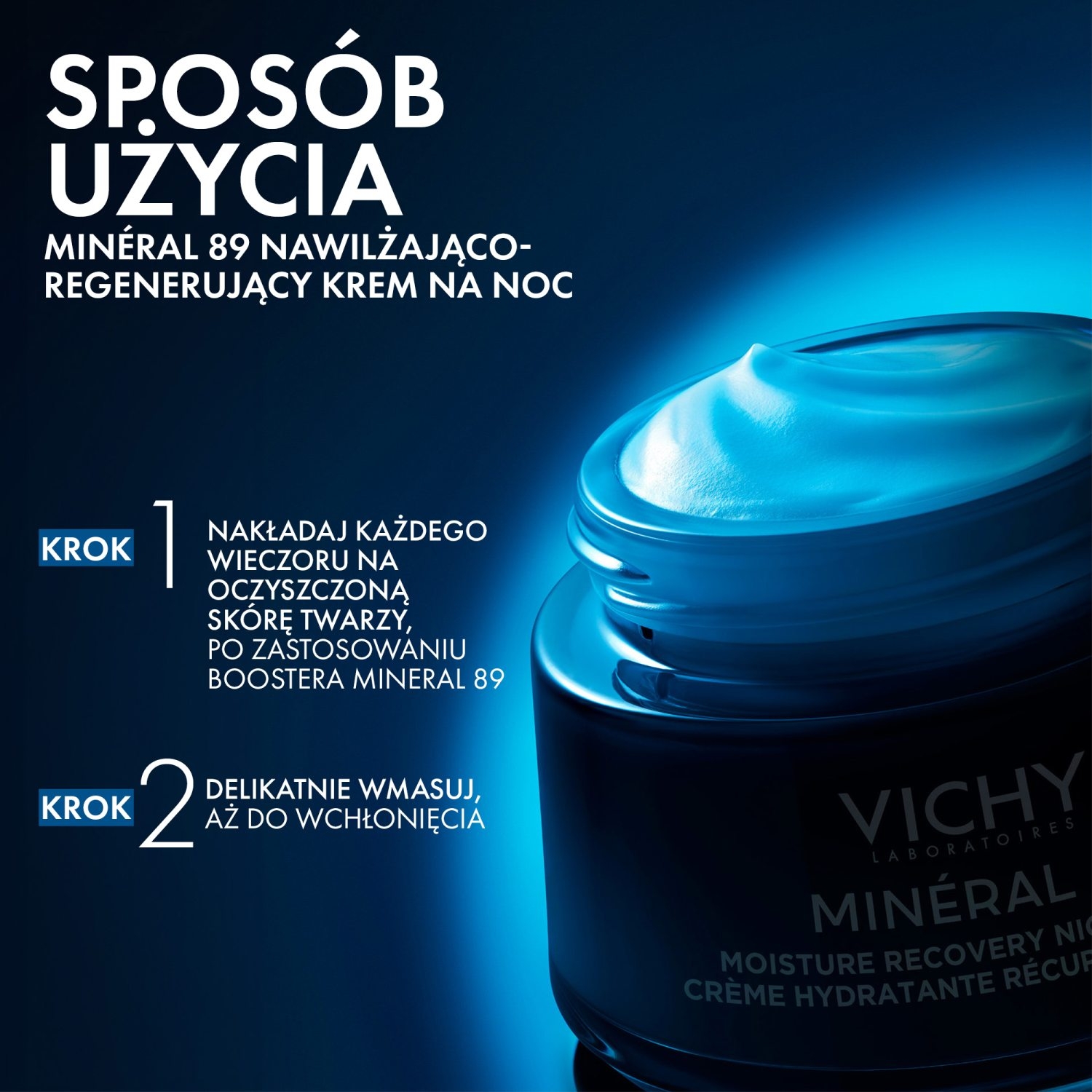 Vichy Mineral 89 Nawilżająco-regenerujący krem na noc z melatoniną