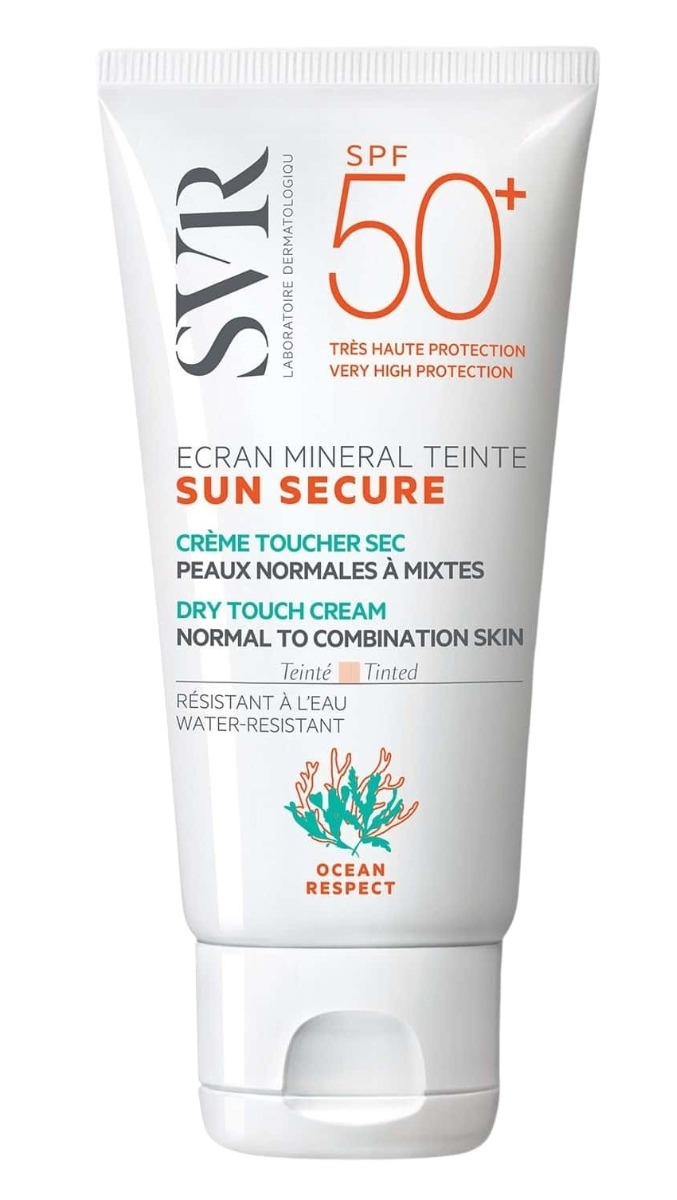 SVR Sun Secure Écran Teinté SPF50+, Mmineralny krem koloryzujący do skóry normalnej i mieszanej 