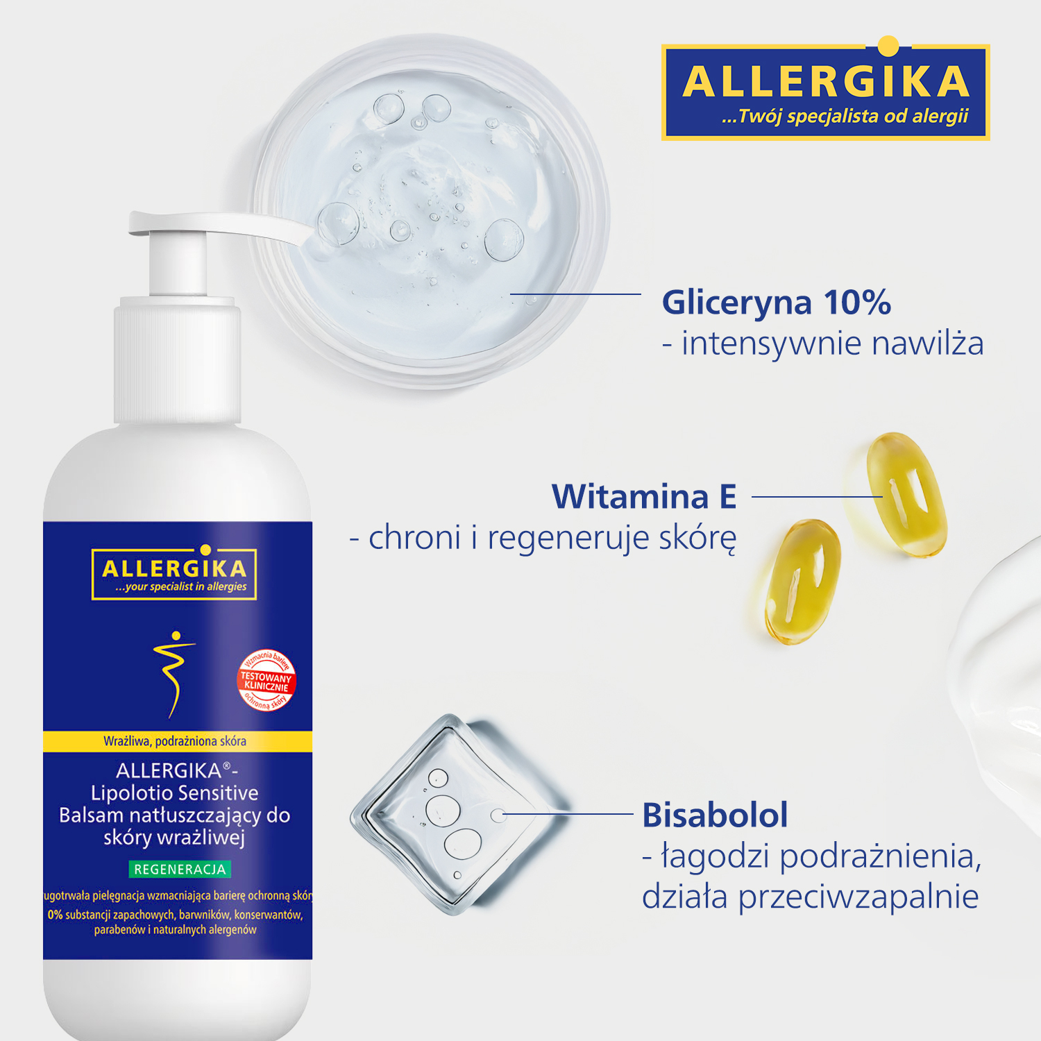 Allergika Lipolotio Sensitive Balsam natłuszczający, 500 ml