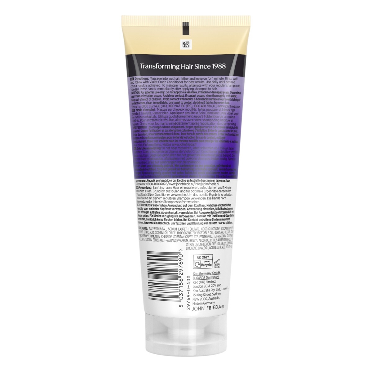 John Frieda Violet Crush Intensive Szampon ochładzający do włosów blond 