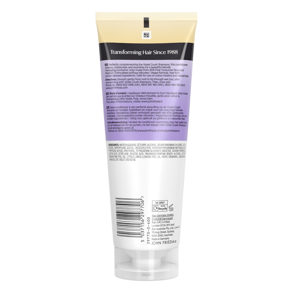 John Frieda Violet Crush Odżywka ochładzająca do włosów blond 