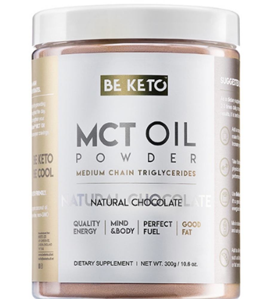 BeKeto Olej MCT Smak Naturalna Czekolada, proszek 300 g