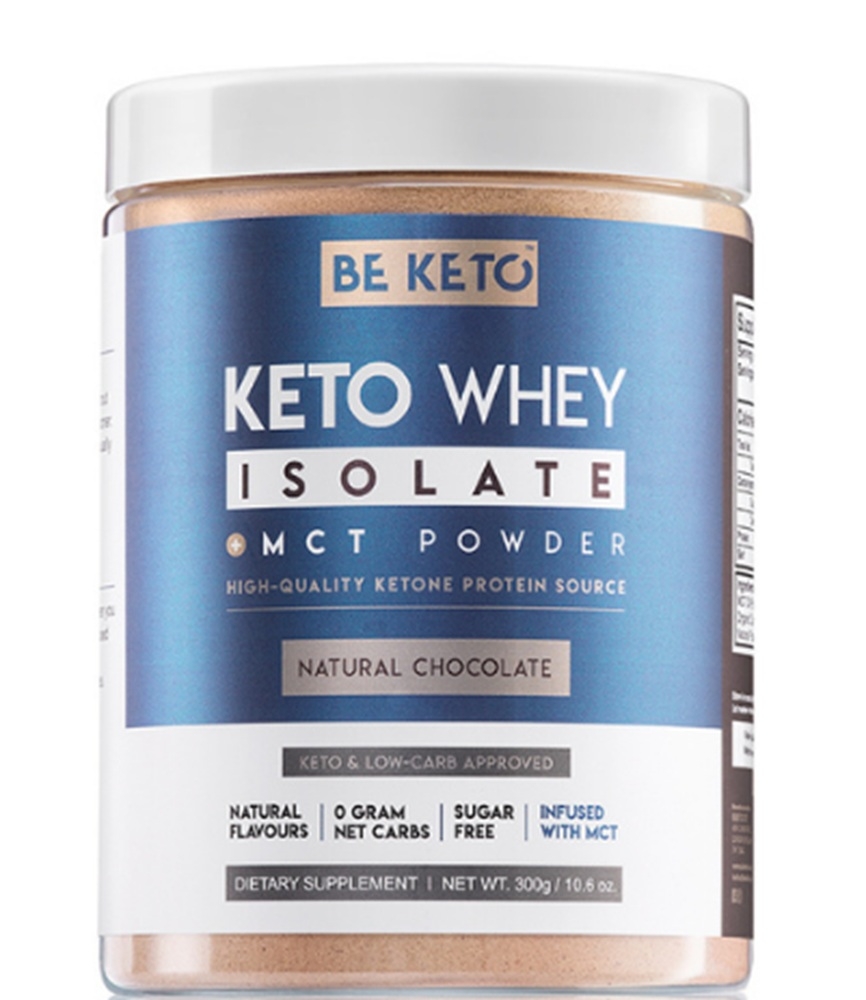 BeKeto Izolat Białka z MCT Smak Naturalnej Czekolady, proszek 300 g