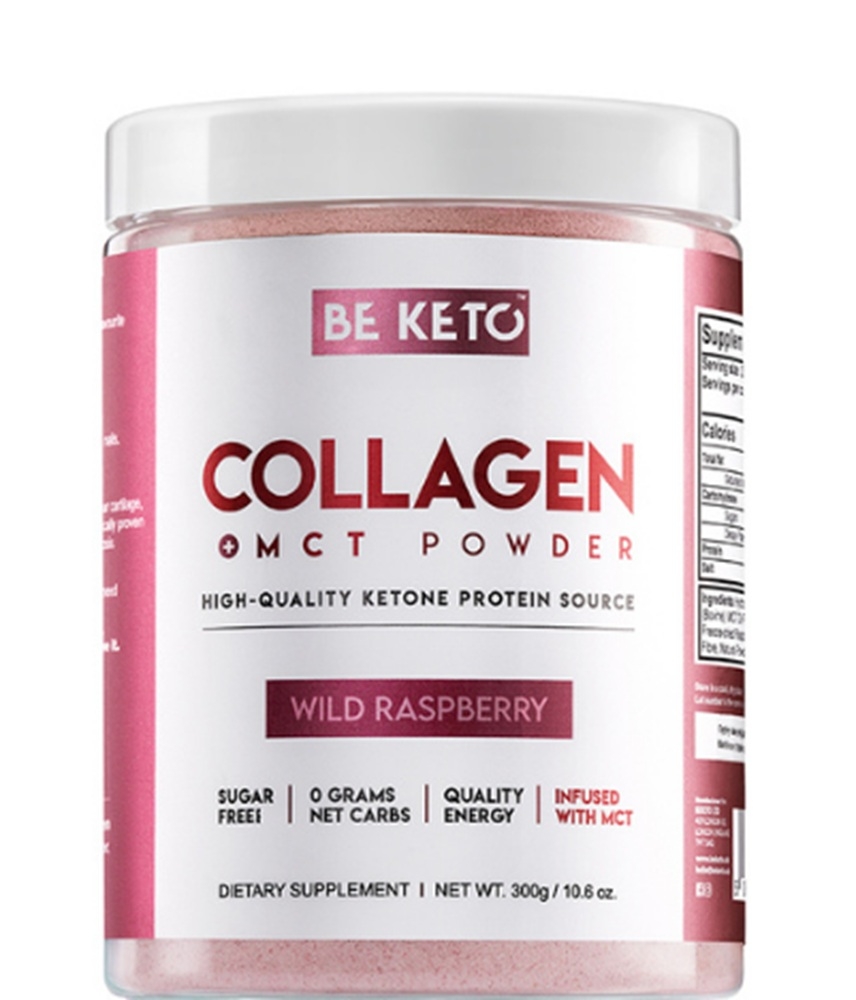 BeKeto Keto Kolagen z olejem MCT  Smak Dzika Malina, proszek 300 g