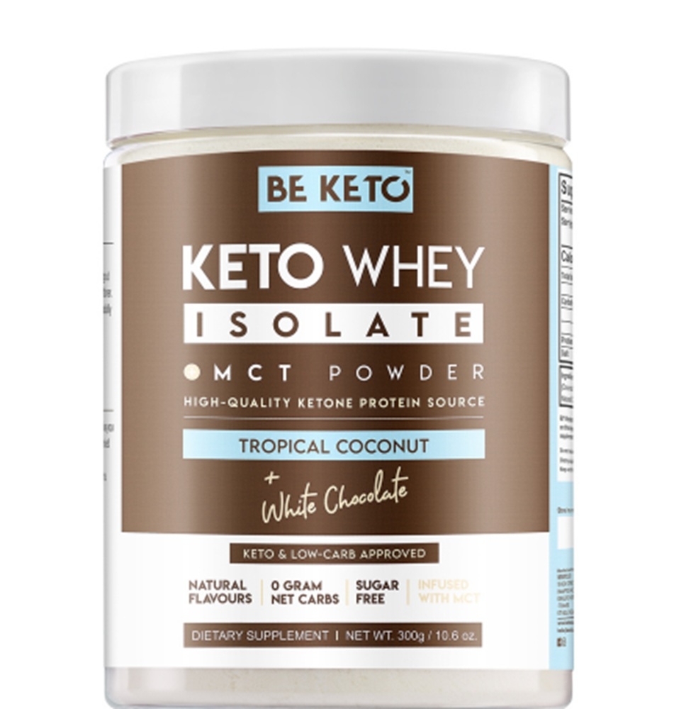 BeKeto Izolat Białka z MCT Smak Kokos i Baiła Czekolada, proszek 300 g