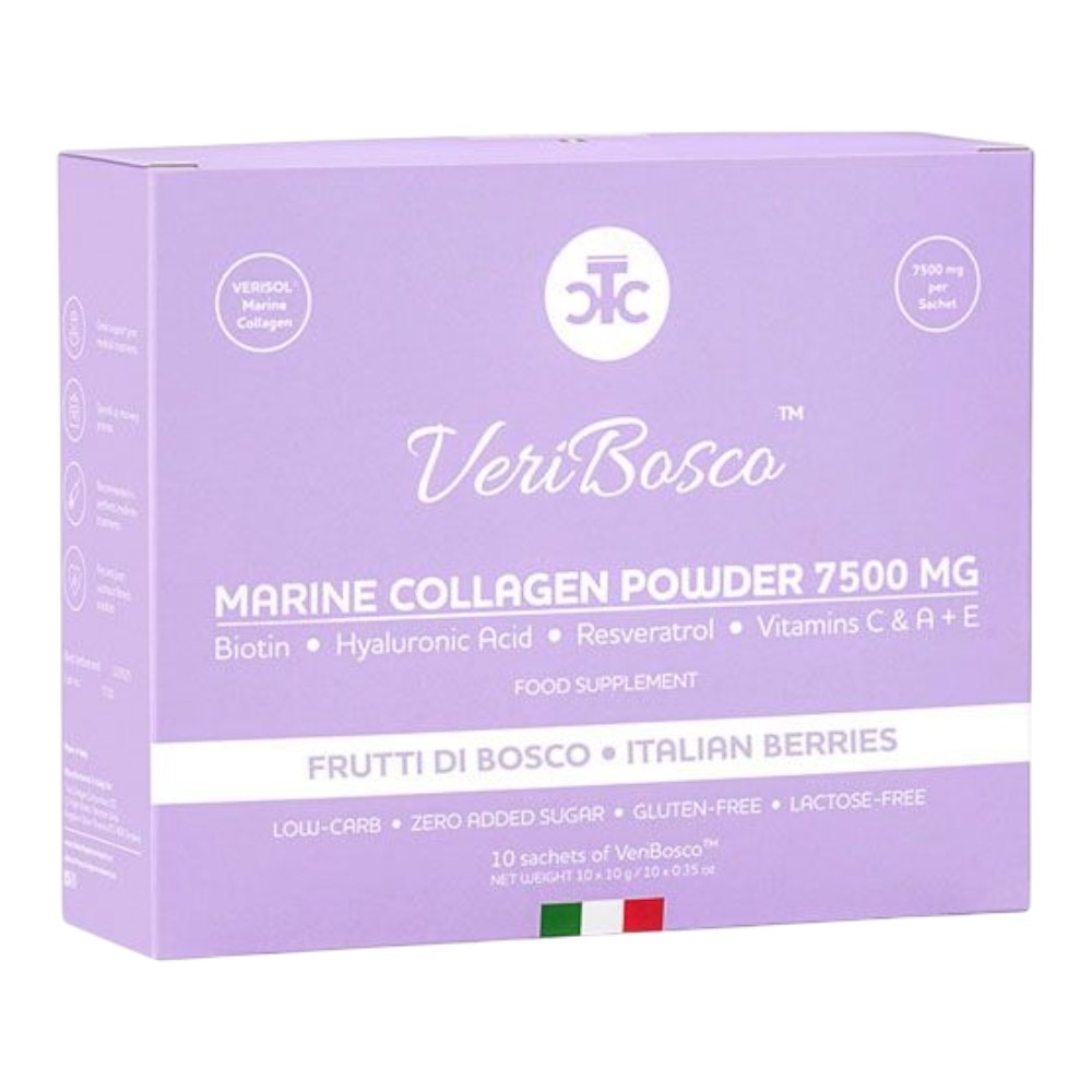 The Collagen Company Veribosco Kolagen Morski 7500 mg o smaku owoców leśnych Proszek, 10 sasz.