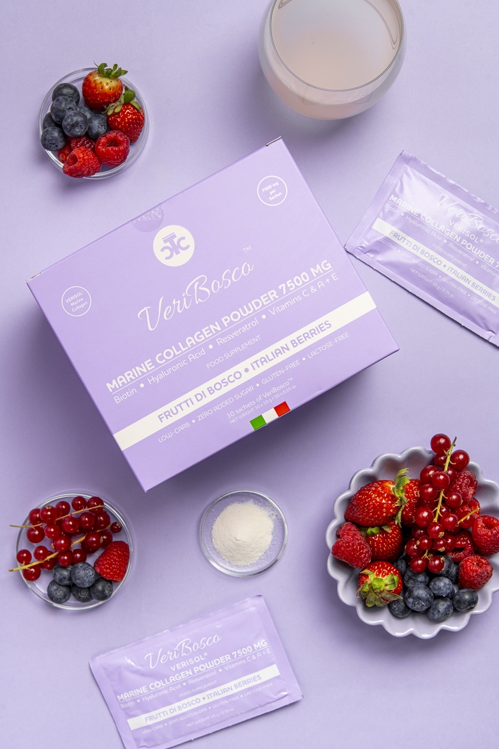 The Collagen Company Veribosco Kolagen Morski 7500 mg o smaku owoców leśnych Proszek, 30 sasz.