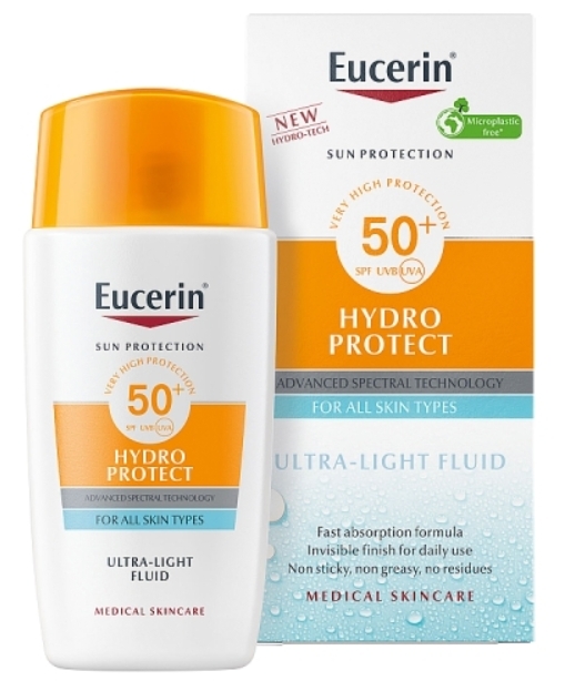 Eucerin Hydro Protect SPF 50+ Ultralekki nawilżający fluid ochronny, 50 ml