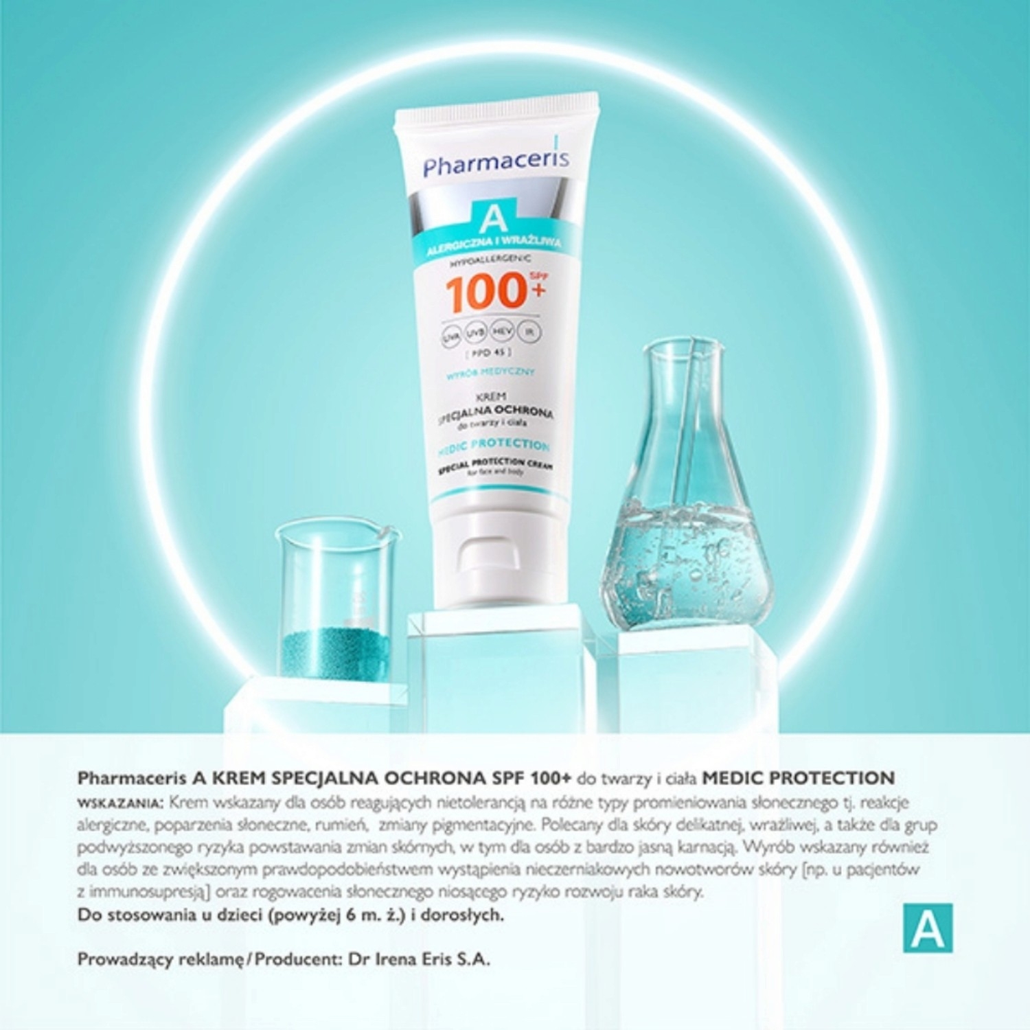 Pharmaceris A Medic Protection Krem specjalna ochrona twarzy i ciała SPF100+