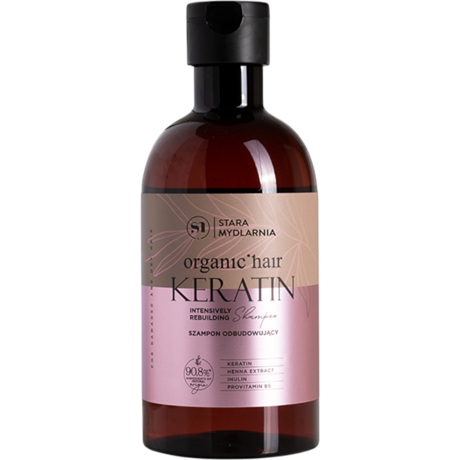 Шампунь Stara Mydlarnia Oh Keratin восстанавливающий, без SLS, для повреждённых волос