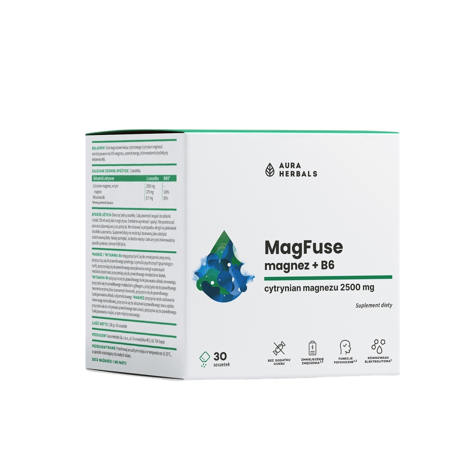 Aura Herbals Magfuse Magnez + B6 Saszetki