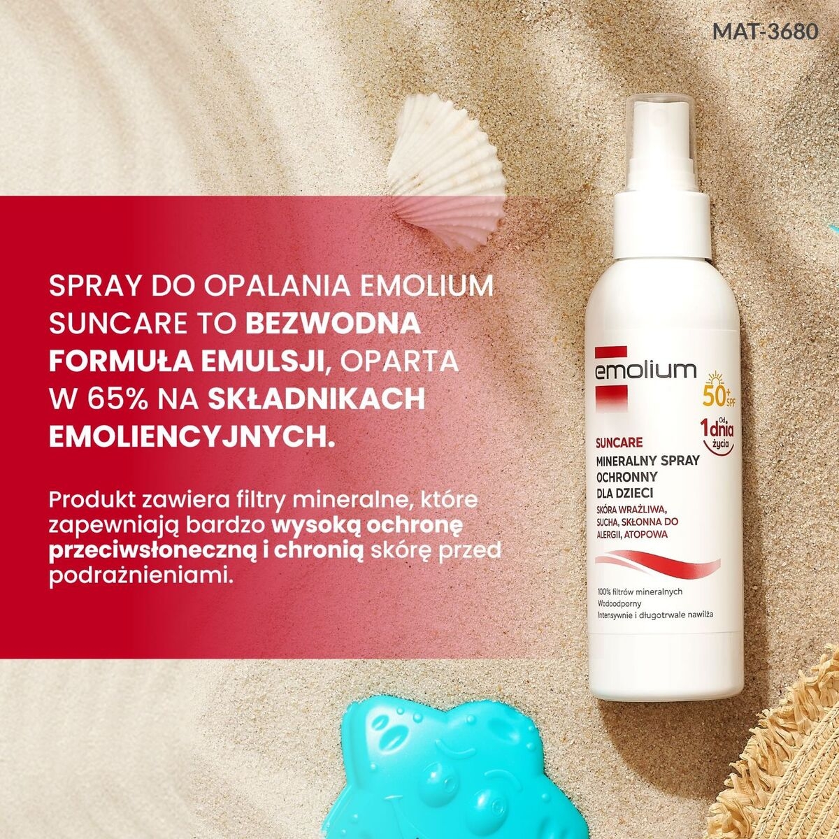 Emolium Suncare Mineralny spray ochronny SPF50+