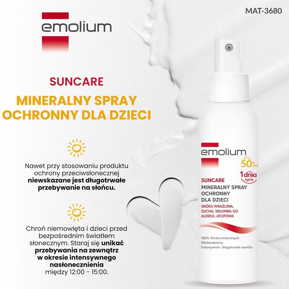 Emolium Suncare Mineralny spray ochronny SPF50+
