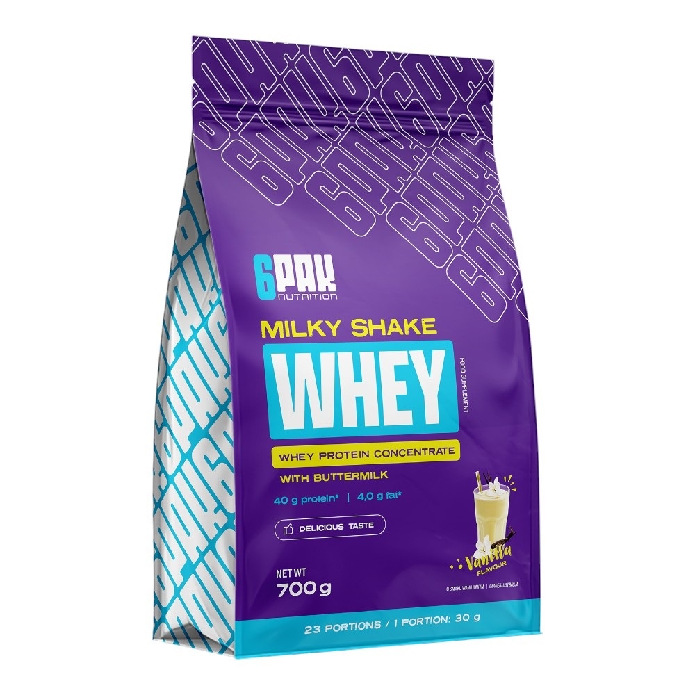 6PAK Milky Shake Whey Vanilla, proszek 700 g