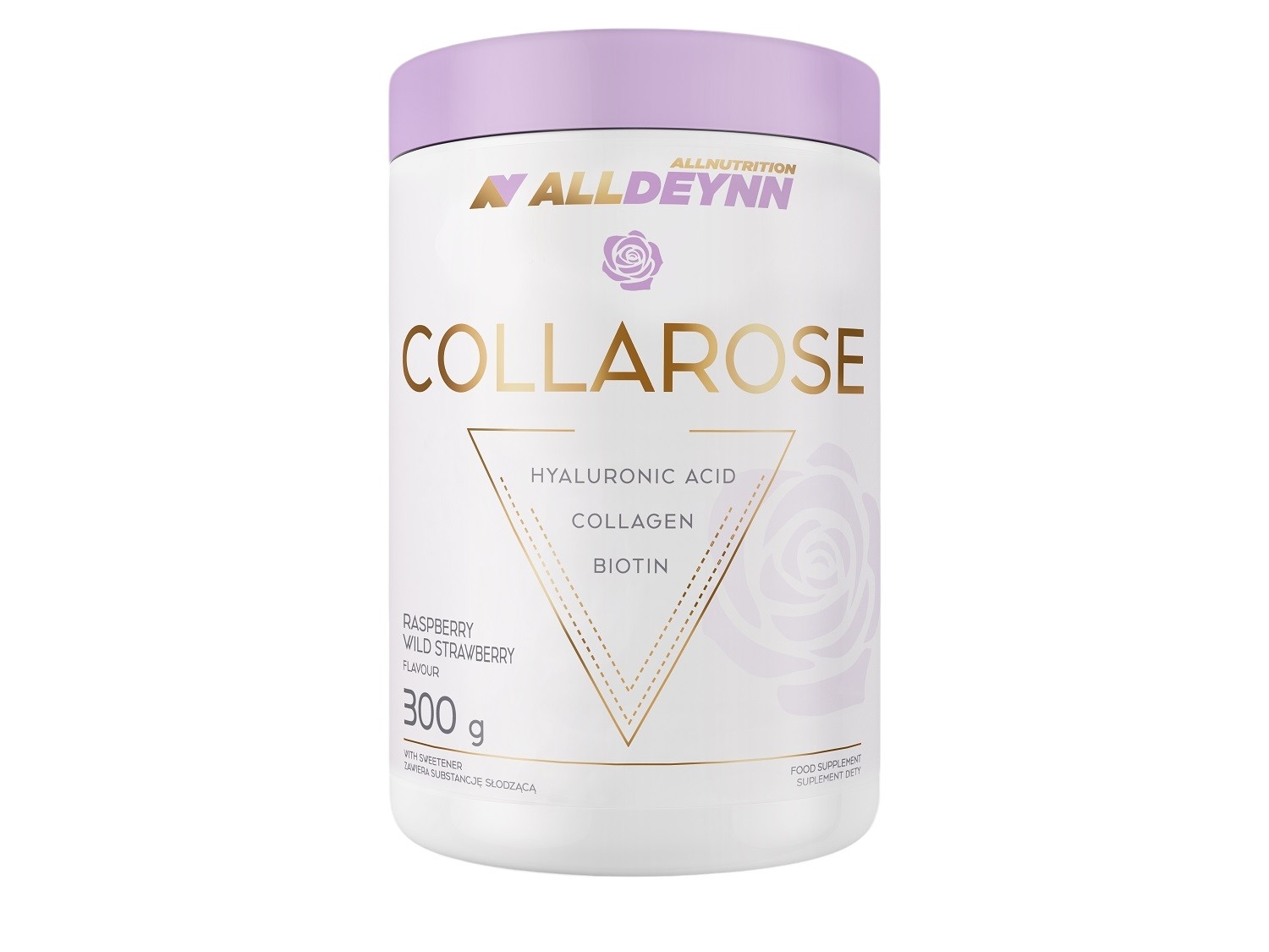 Allnutrition Alldeynn Collarose Kolagen Raspberry Wild Strawberry Proszek, 300 g