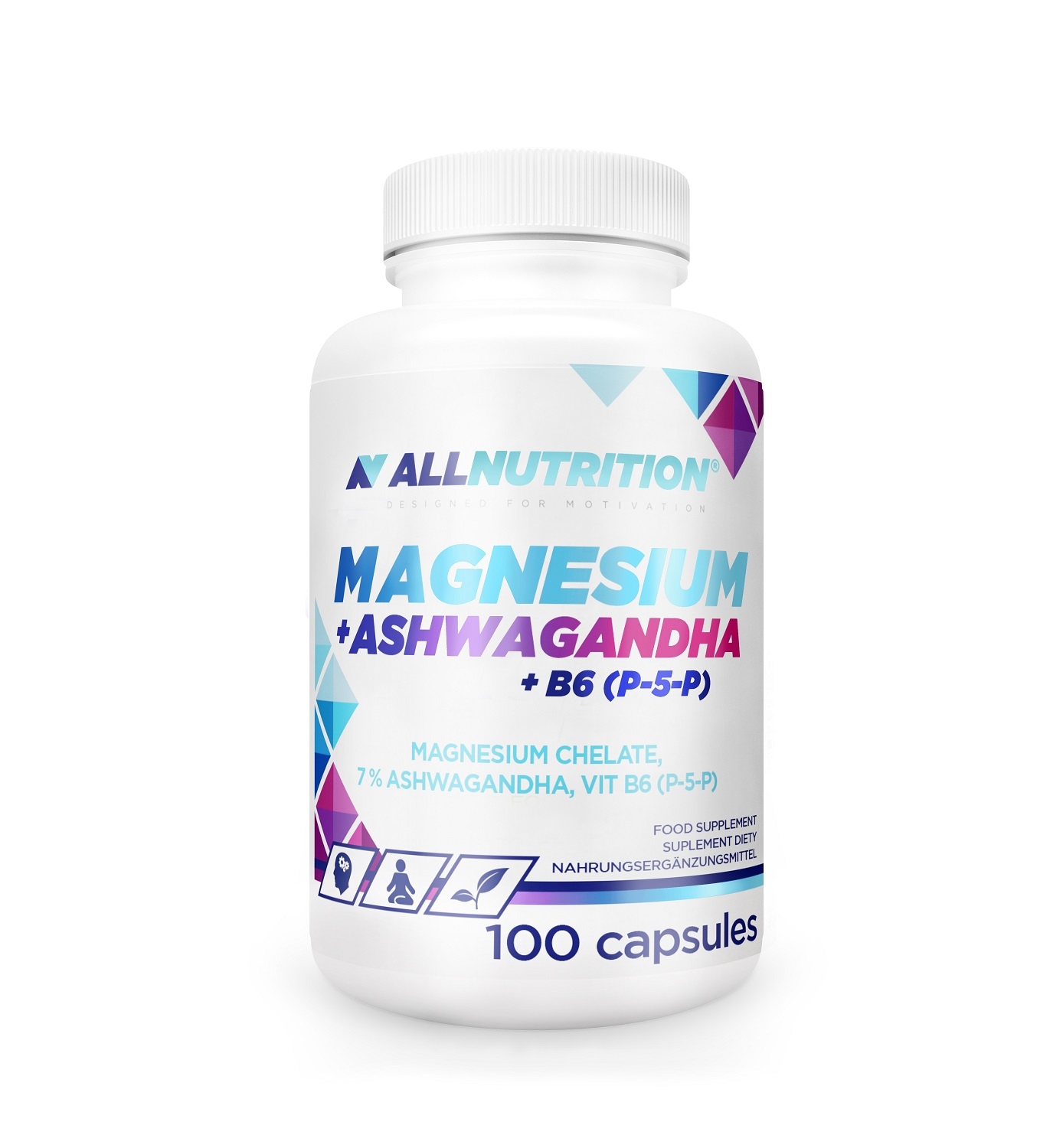 Allnutrition  Magnesium +Ashwagangha+B6(P-5-P) Kapsułki