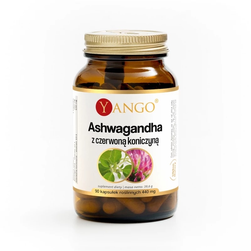 Yango Ashwagandha z czerwoną koniczyną, Kapsułki