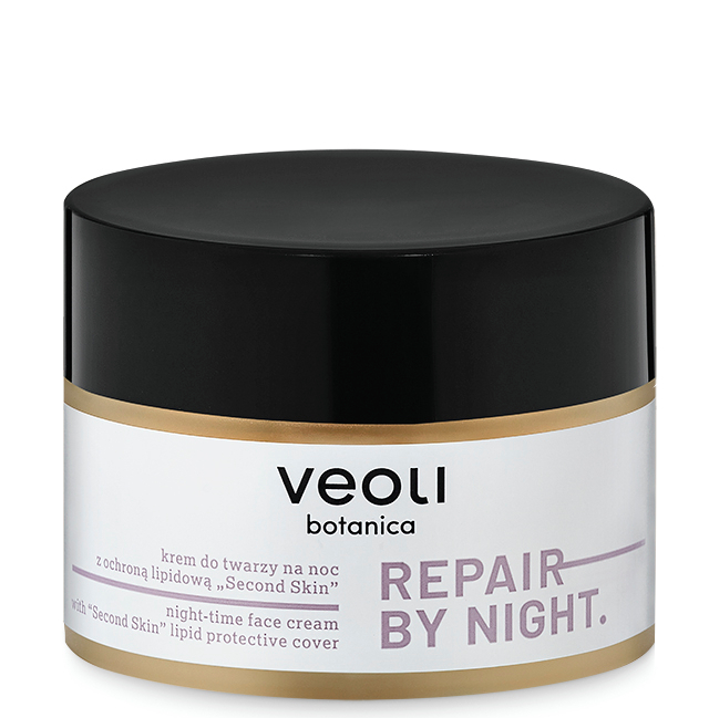 Veoli Botanica Repair By Night Krem do twarzy na noc z ochroną lipidową Second Skin