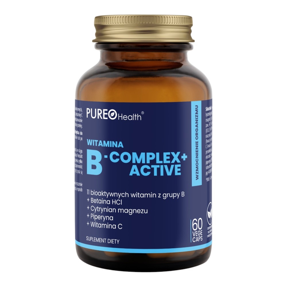 Pureo Health Witamina B-complex+ Active Kapsułki, 60 szt.