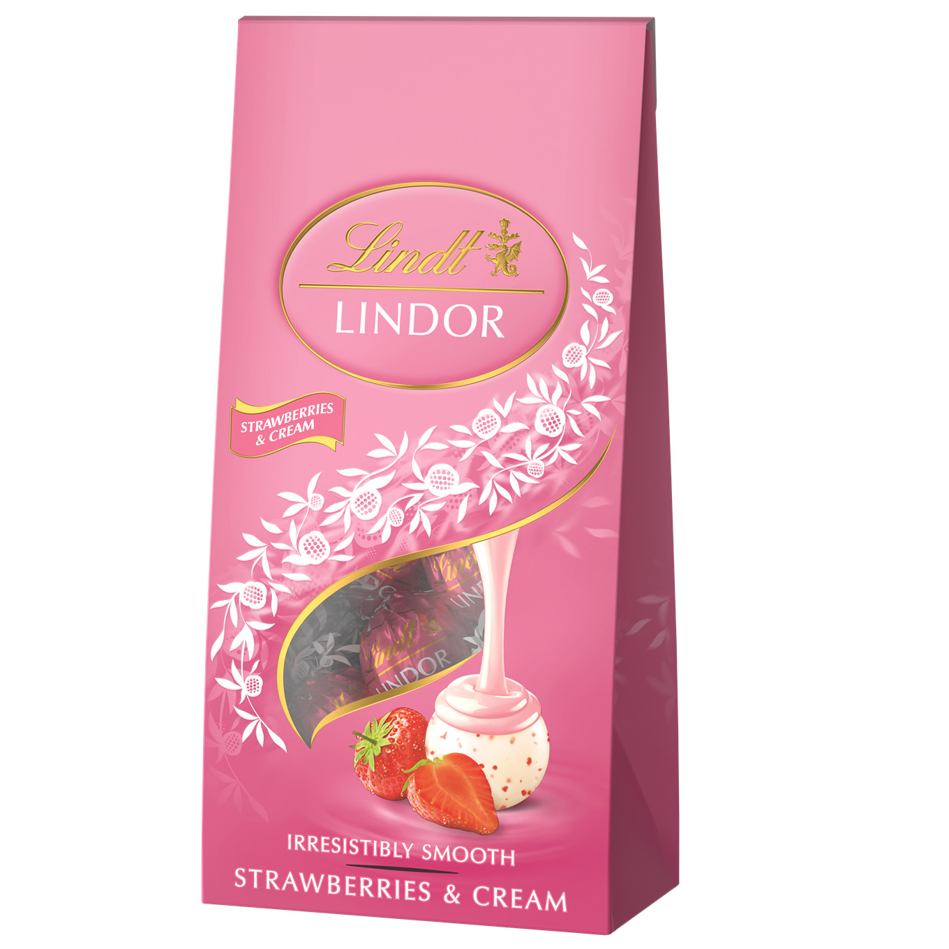 Lindt Pralinki z białej czekolady z kawałkami truskawek i śmietankowym nadzieniem