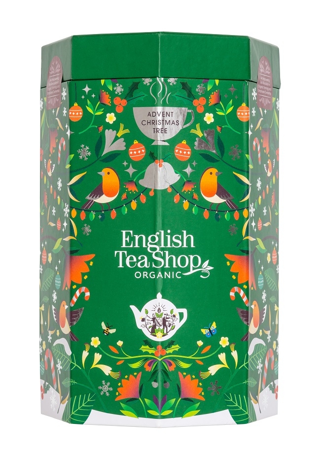 Адвент-календарь English Tea Shop Treee, органический чай 25 вкусов в форме ёлки