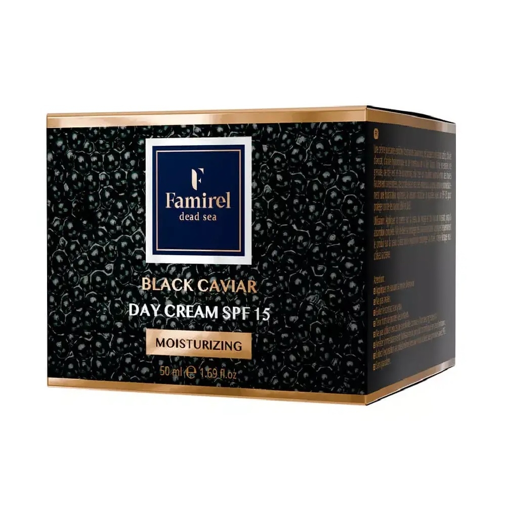 Дневной крем для лица Famirel Black Caviar Moisturizing Day Cream увлажняющий, SPF 15, 50 мл