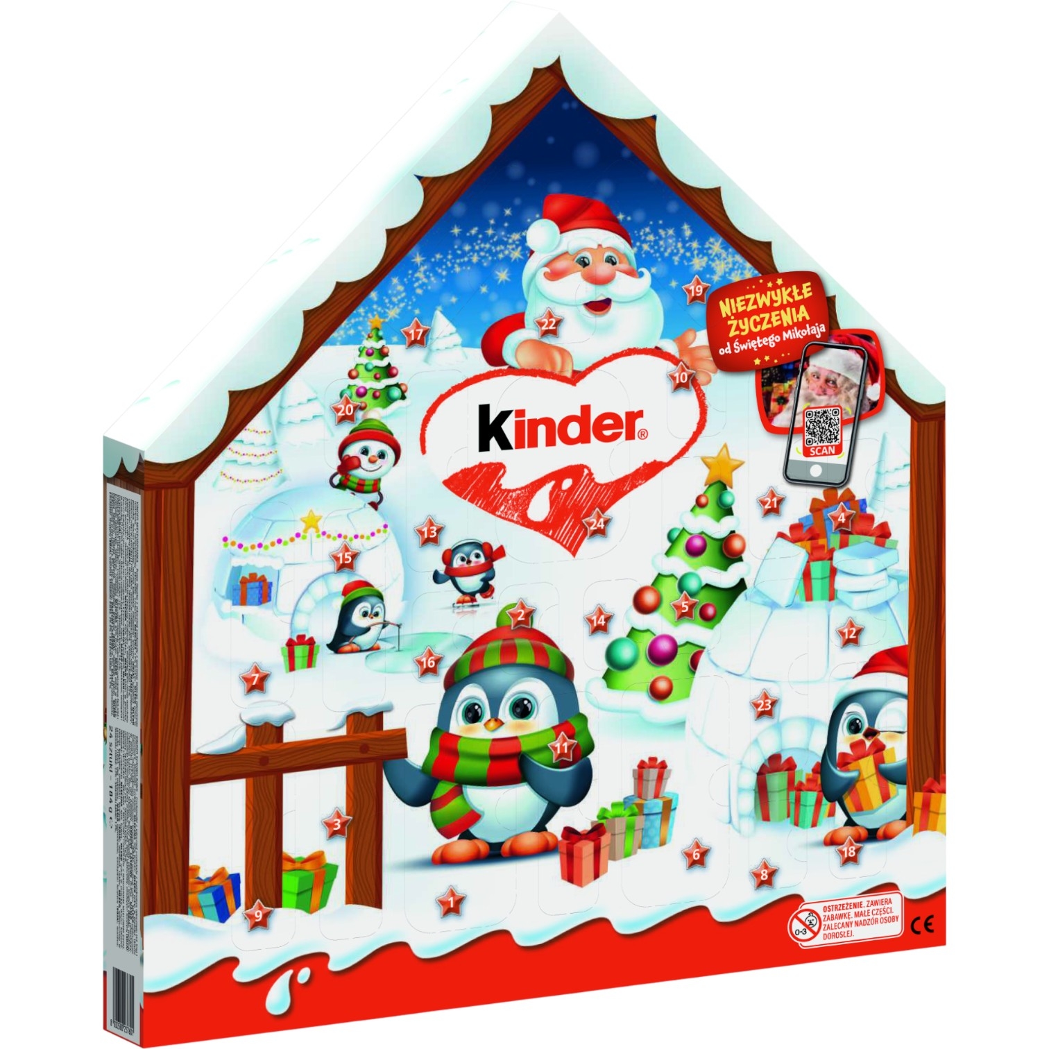 Адвент-календарь Kinder Mix, шоколадные сладости, 184 г