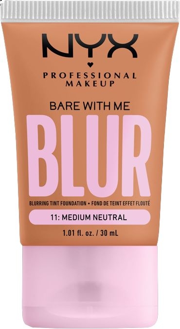 Тональная основа NYX Professional Makeup Bare With Me Blur лёгкая, для ровного тона, оттенок Medium Neutral