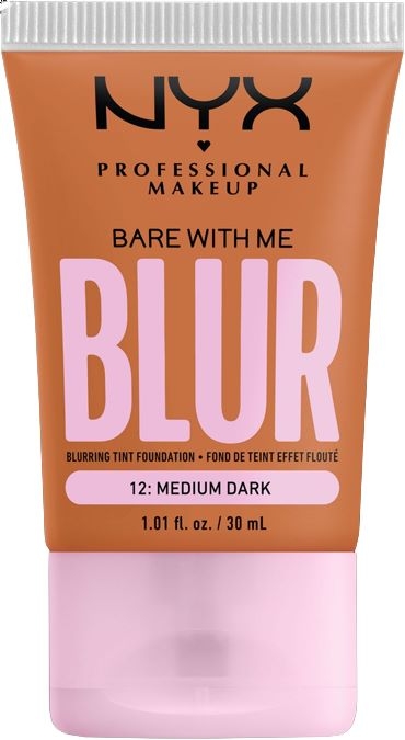 Тональная основа NYX Professional Makeup Bare With Me Blur лёгкая, для ровного тона, оттенок Medium Dark