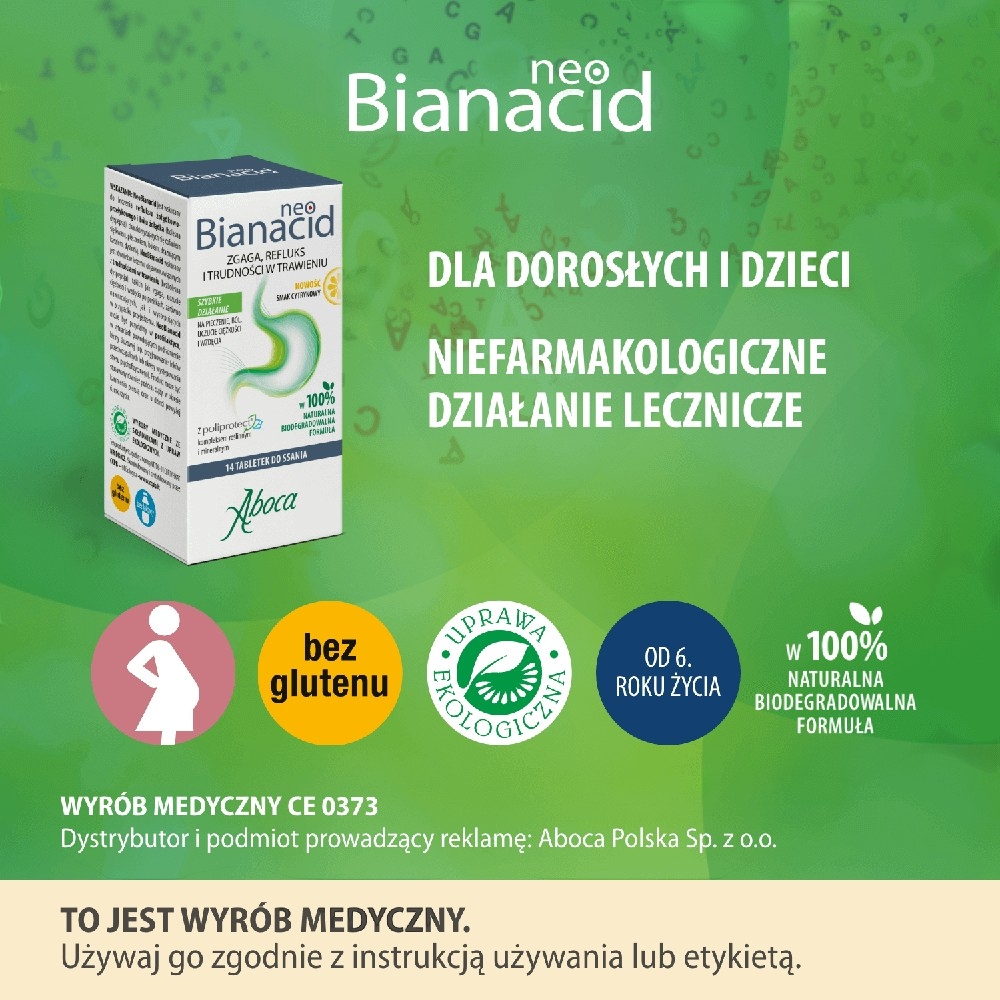 Aboca Neobianacid Smak cytrynowy Tabletki do ssania 