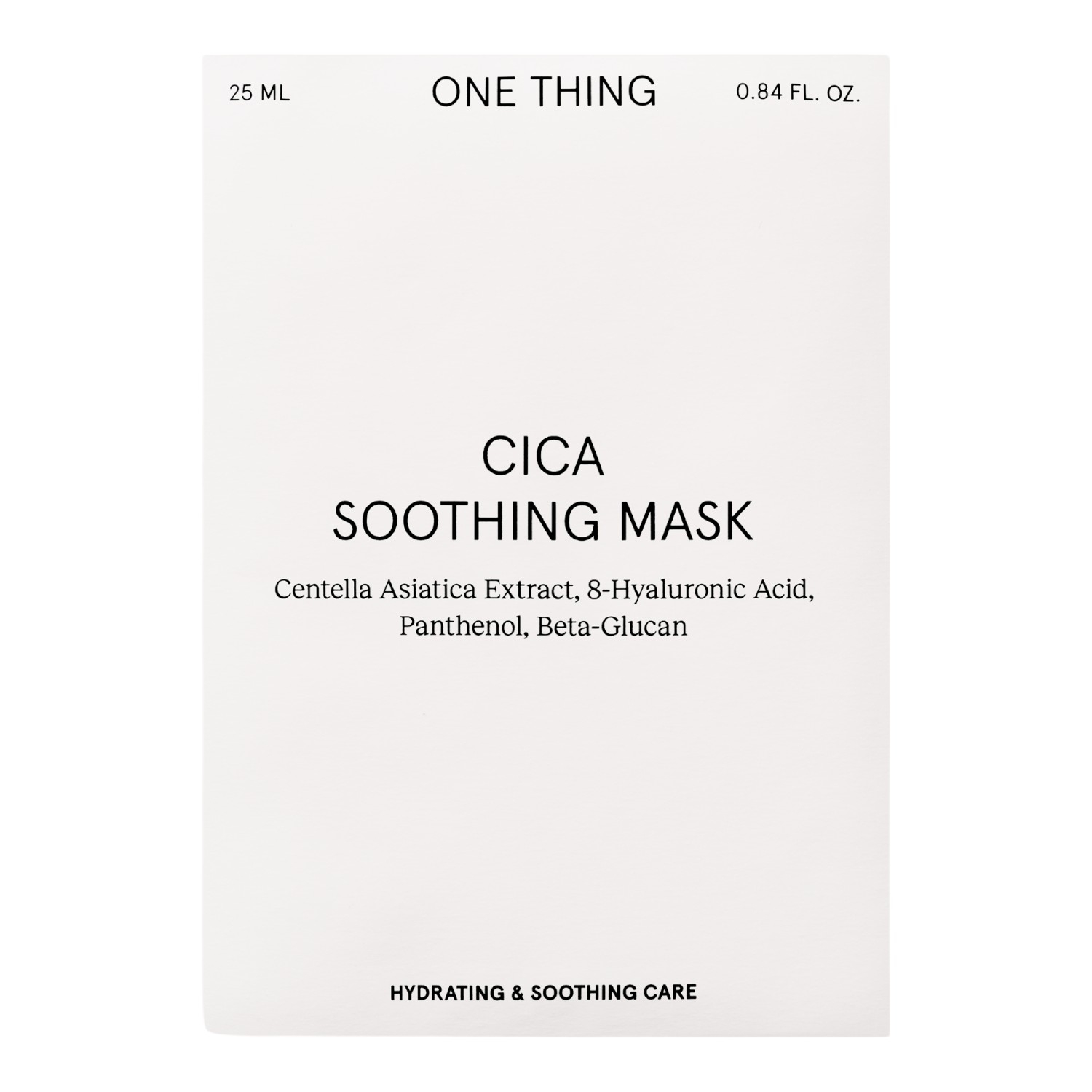 Тканевая маска для лица One Thing Cica Soothing Mask успокаивающая, с центеллой