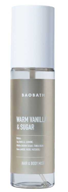 Baobath Mgiełka do ciała i włosów Warm Vanilla & Sugar