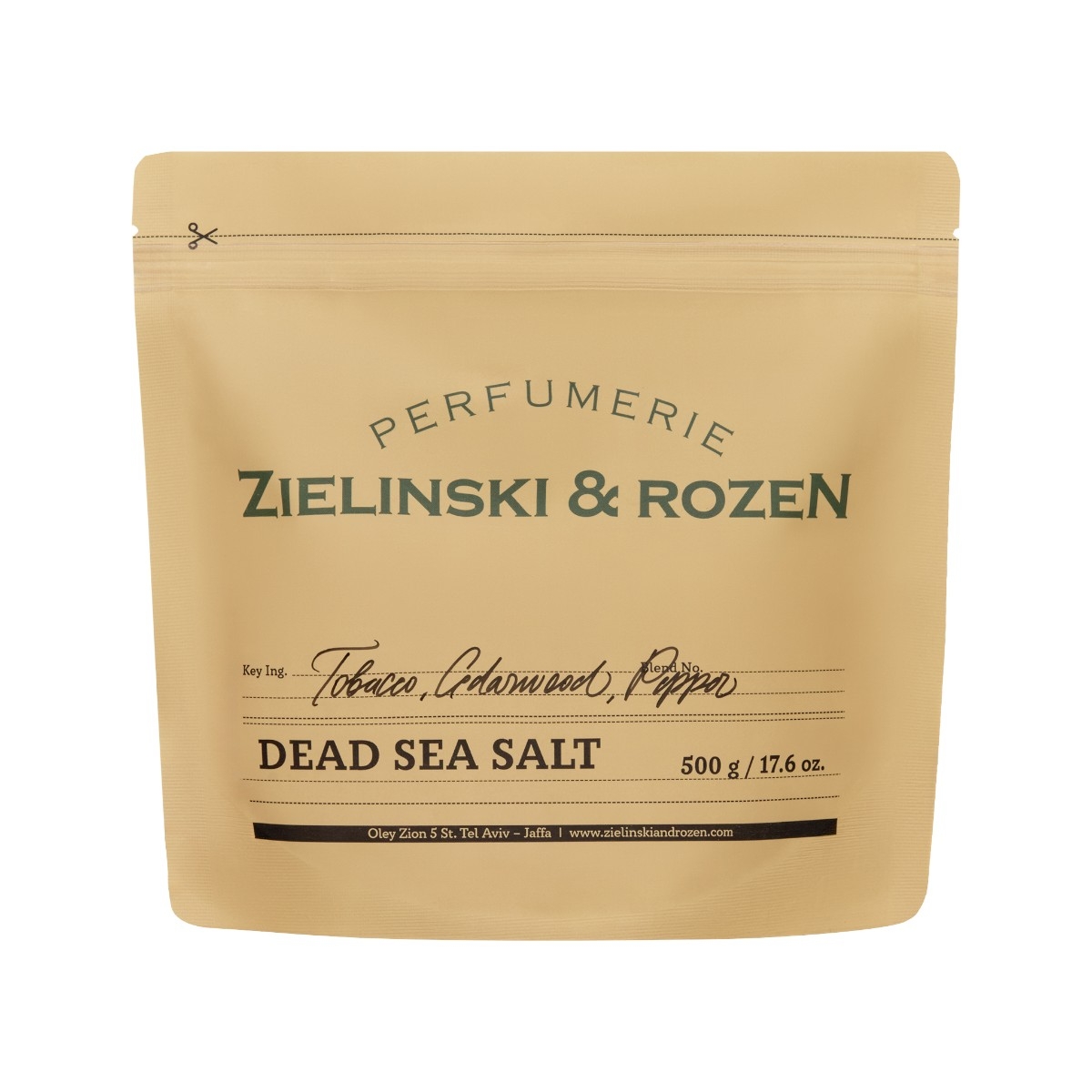 Соль для ванны Zielinski & Rozen Tobacco, Cedarwood, Pepper, соль Мёртвого моря