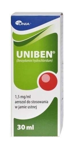 Uniben, Aerozol do gardła 30 ml