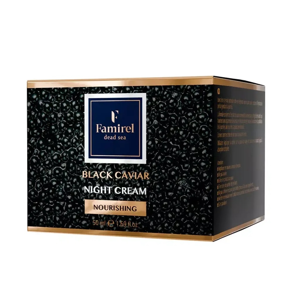 Ночной крем для лица Famirel Black Caviar Nourishing Night Cream питательный, с экстрактом чёрной икры, 50 мл