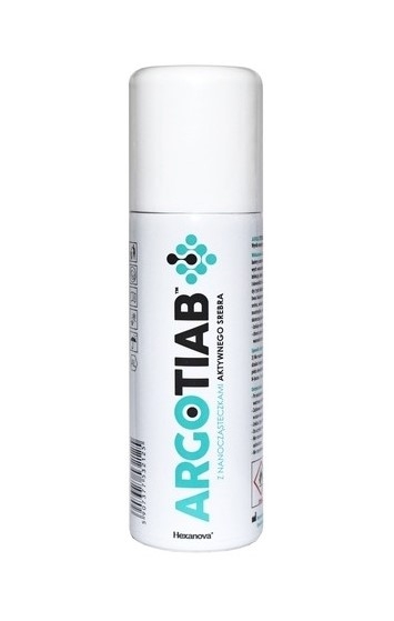 Argotiab Spray na rany z mikrocząsteczkami aktywnego srebra, 125 ml
