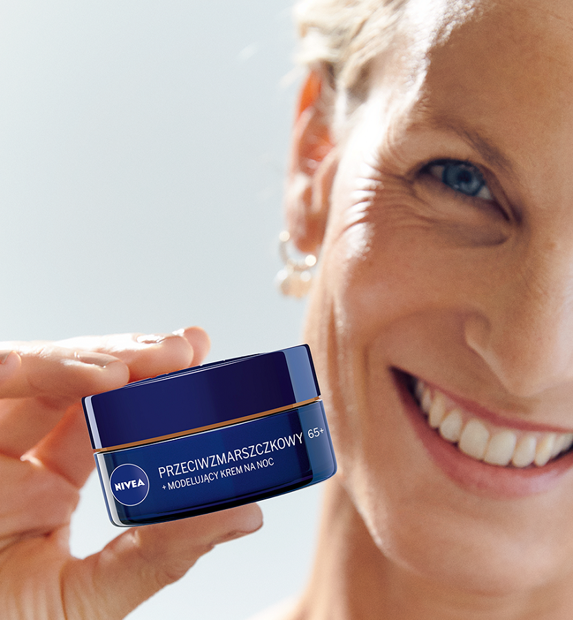 Nivea Przeciwzmarszczkowy + modelujący Krem na noc 65+ 