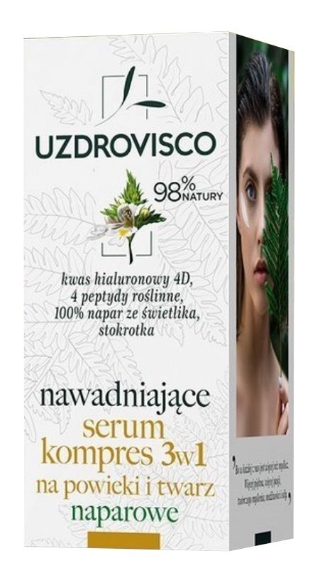 Uzdrovisco Świetlik Nawadniające serum-kompres 3w1 na powieki i twarz
