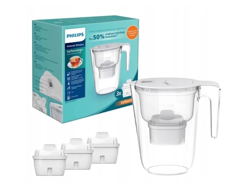 Caraffa Filtrante Philips Water Micro X-Clean - Fino A 100 Litri Per Filtro, Timer Digitale