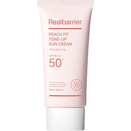 Real Barrier Peach Fit Tone-Up, Nawilżający krem przeciwsłoneczny z efektem rozświetlającym SPF 50+ PA++++