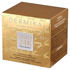 Dermika Luxury Gold 24k Luksusowy krem Rekonstruktor Młodości 65+ dzień/noc