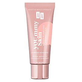 AA YOUmmy Skin Peach Flawless Podkład mineralny dodający blasku, 03 Beige