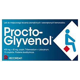 Procto-Glyvenol 400mg+40mg czopki doodbytnicze