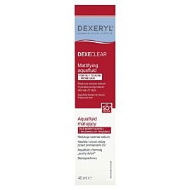 Dexeryl Dexeclear Aquafluid matujący SPF 50+ do sk&oacute;ry tłustej i skłonnej do trądziku, 40 ml