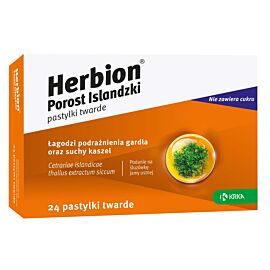 Herbion Porost Islandzki 3 mg , pastylki twarde, 24 szt.