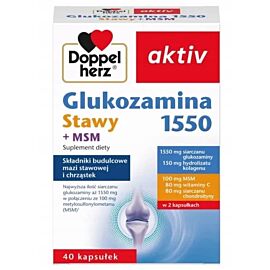 Doppelherz Activ Glukozamina 1550 Stawy + MSM, kaspułki, 40 szt.