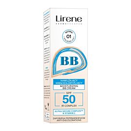 Lirene BB Nawilżający krem koloryzujący SPF 50, 01 Natural