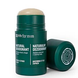 ZEW For Men Deodorante Naturale in Stick con Fungus Nero 85 g