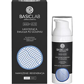 BasicLab Masculis Emulsione lenitiva dopobarba 5% xilitolo, 3% prebiotici, ceramidi