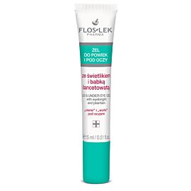 FLOSLEK PHARMA Żel do powiek i pod oczy ze świetlikiem i babką lancetowatą, 15 ml